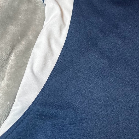 New York Yankees Shirt Womens Large Blue White Sports VNeck Athletic MLB Basebal - Picture 7 of 11